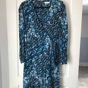 Calvin Klein Long Sleeve Wrap Dress